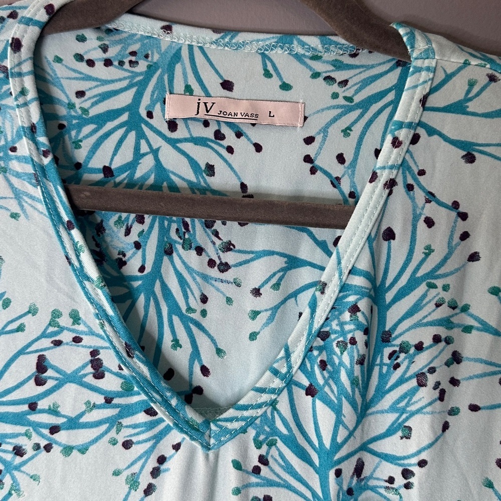 Ladies V neck sleep dress size L cottagecore boho soft stretchy comfy loungewear - Picture 4 of 8